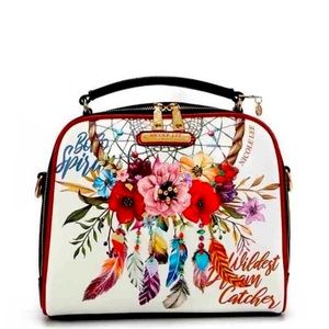 BOHEMIAN WHITE MESSENGER BAG